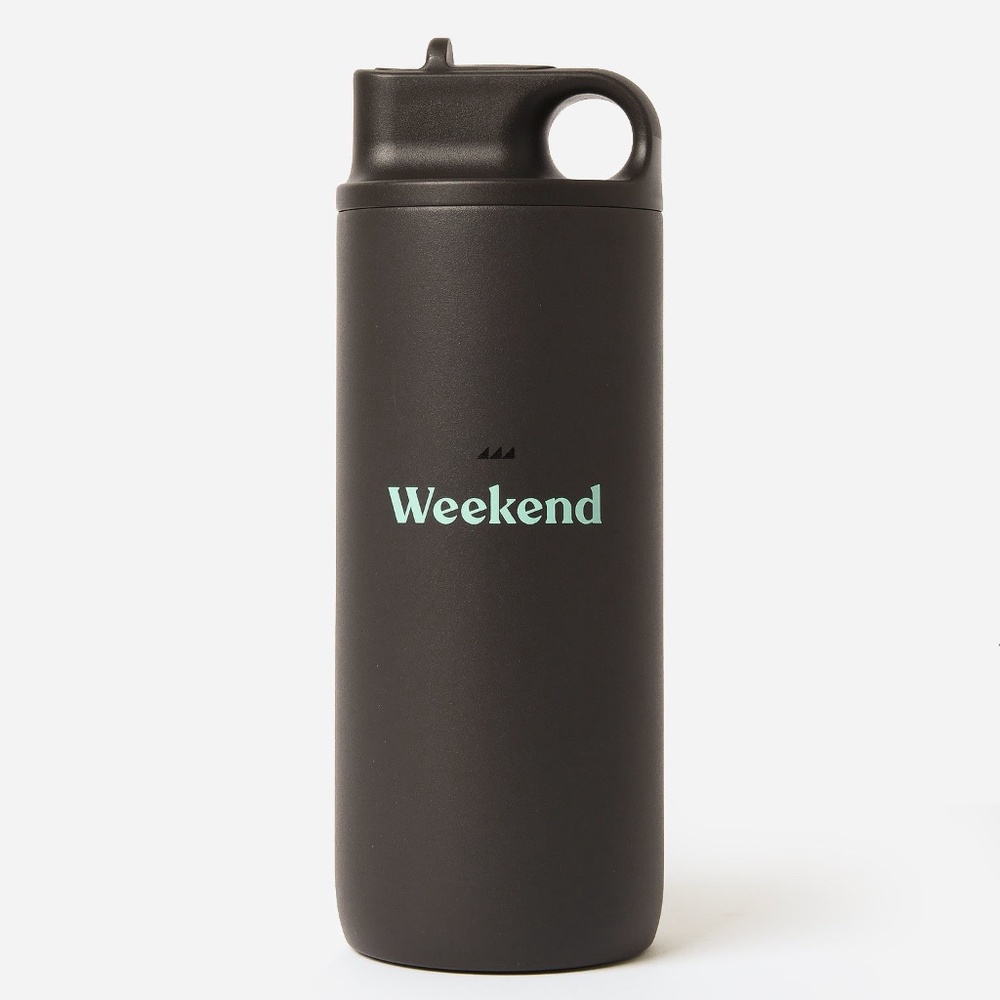 Kinto Active Tumbler 600ml Black Weekend Stainless Steel Flip Spout Water Bottle